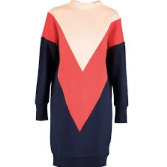 Scotch & Soda Vibrant Red and Pink Midi Dress - Picture 4 of 5